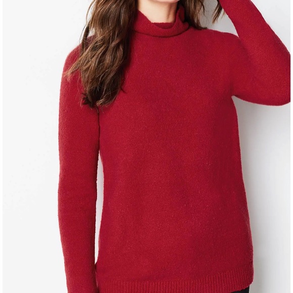 J. Jill Sweaters - J.Jill draped funnel neck sweater Size S - True Red